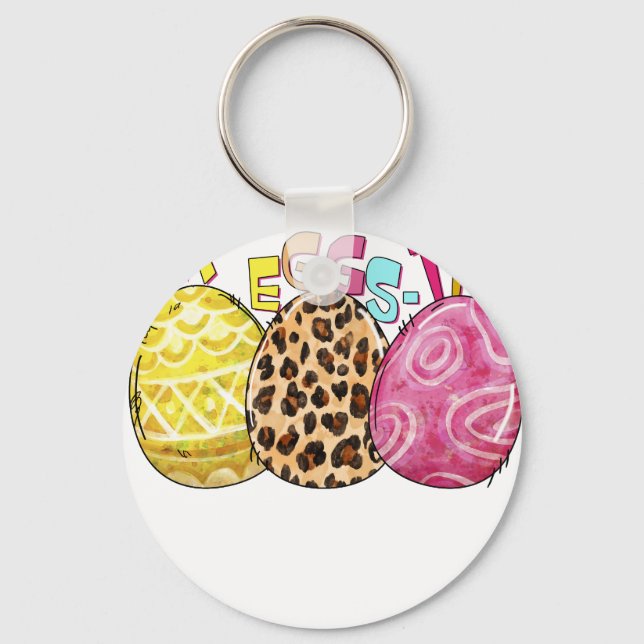 i'm egg-stra, retro, vintage keychain (Front)