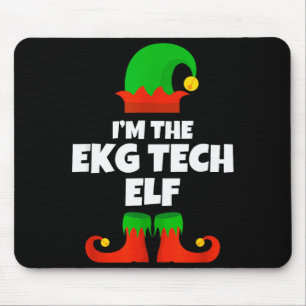 I'm Ekg Tech Elf Family Pajama Christmas Electroca Mouse Pad