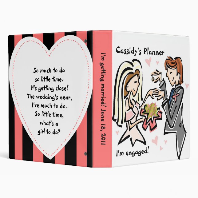 I'm Engaged Customizable Wedding Planner Binder (Background)