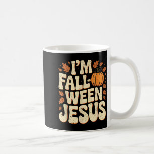 I'm Fall-o-ween Jesus Halloween Christian Groovy P Coffee Mug
