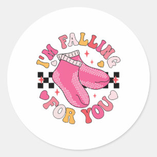 I'm Falling For You Valentine Nurse Pct Cna Valent Classic Round Sticker