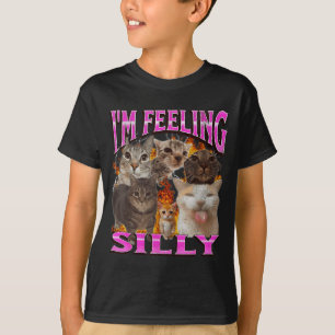 I'm Feeling Silly Funny Cat Meme Bootleg Graphic F T-Shirt