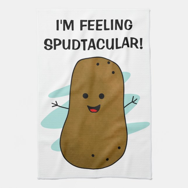 I'm Feeling Spudtacular Potato  Kitchen Towel (Vertical)