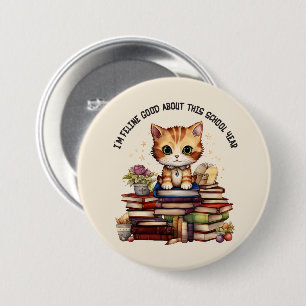 I'm Feline Good About This School Year 3 Inch Round Button