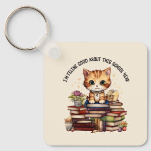 I'm Feline Good About This School Year Keychain