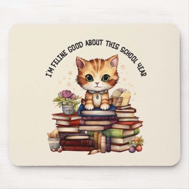 I'm Feline Good About This School Year Mouse Pad (Front)