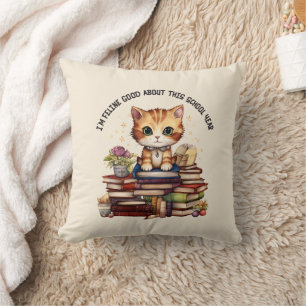 I'm Feline Good About This School Year Throw Pillow