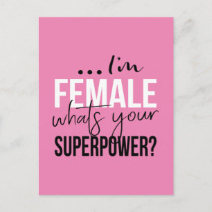 Im Female Whats Your Superpower Postcard