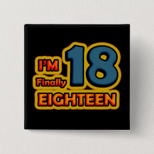 I'm Finally 18 2 Inch Square Button