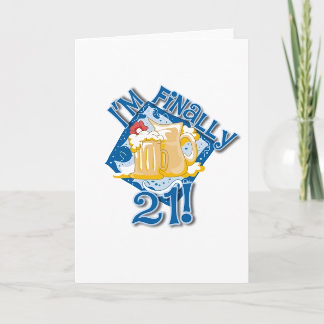 I'm Finally 21 Card (Front)