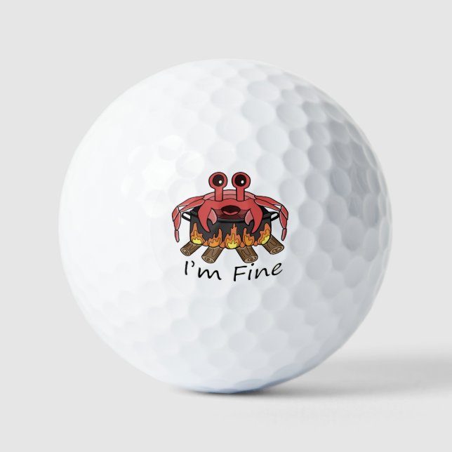 I'm Fine Boiling Crab Golf Balls (Front)