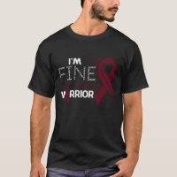 I'm Fine Brain Aneurysm Warrior Awareness Feather