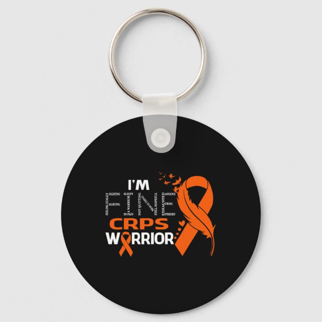 I'm Fine Crps Warrior Awareness Feather  Keychain (Front)