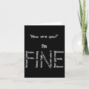 I'm Fine Depression Mental Health Awareness  Card