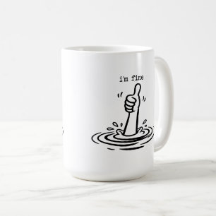 I'm Fine Drowning Funny Sarcastic  Thumbs Up Coffee Mug