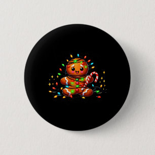 I'm Fine Everything Is Fine Gingerbread Christmas 2 Inch Round Button