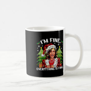 I'm Fine Everything Is Fine Meme Kalama Santa Chri Coffee Mug