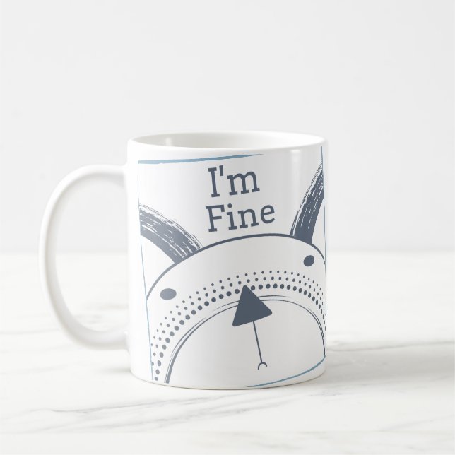 I'm Fine mug.. recovery | support | gift Coffee Mug (Left)