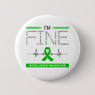I'm Fine Scoliosis Warrior 2 Inch Round Button