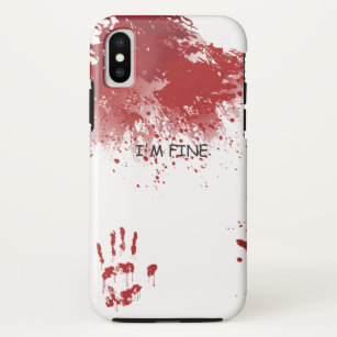 I'm fine. Spatter of blood. Zombie horror Case-Mate iPhone Case