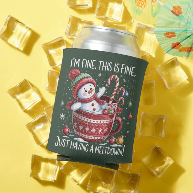 I'm Fine This Is Fine Just Having A Meltdown Cocoa Can Cooler (In Situ Summer)