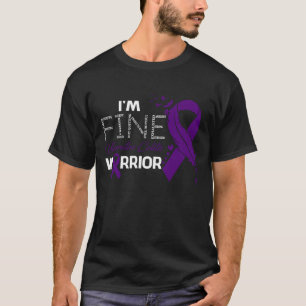 I'm Fine Ulcerative Colitis Warrior Awareness Feat T-Shirt