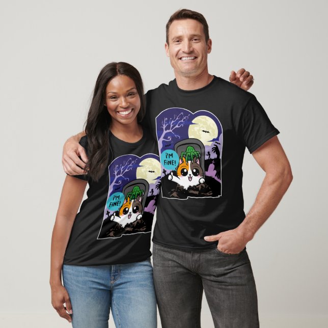 I'm fine with a zombie attack T-Shirt (Unisex)