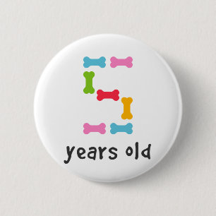 I'm Five Years Old 2 Inch Round Button
