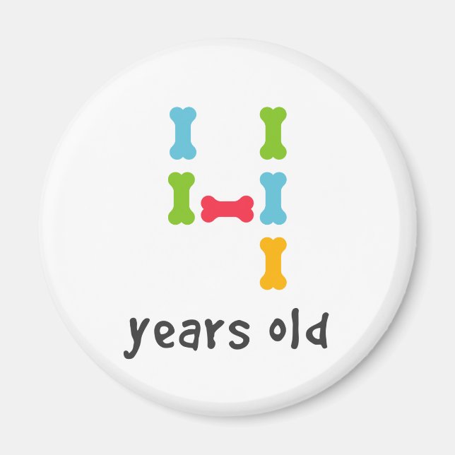 I'm Four Years Old Magnet (Front)