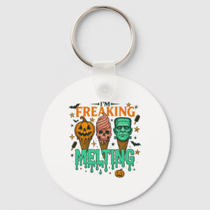 I'm Freaking Melting Funny Halloween Ice Cream Keychain