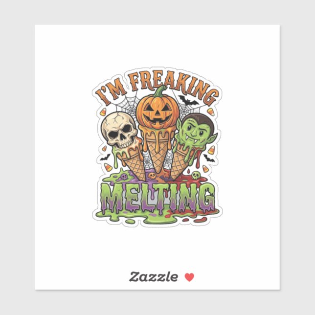 Im Freaking Melting Halloween Ice Cream Skull Pump (Sheet)