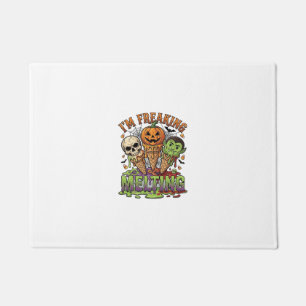 Im Freaking Melting Halloween Ice Cream Skull Pump Doormat