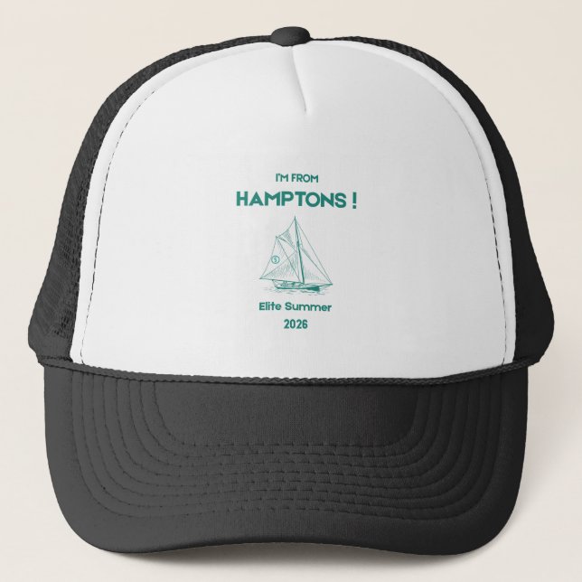 I'm From Hamptons Elite Summer Trucker Hat (Front)