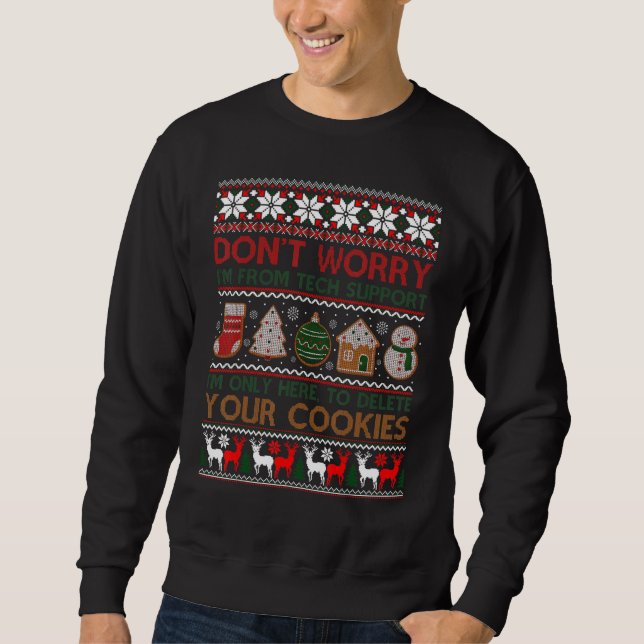 I'm From Tech Support I'm Only Here To Delete Your Sweatshirt (Front)