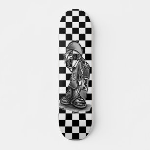 I'm G Skater Boy Chequered Skateboard