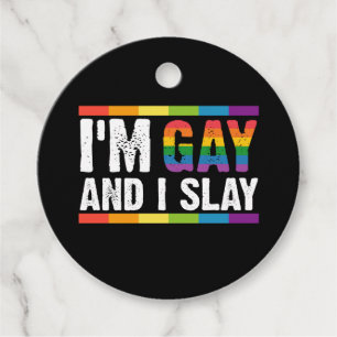 I'm Gay and I Slay LGBTQ Gay Pride Favour Tags