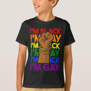 Im Gay Black History Month Men Women Power Fist Lg T-Shirt