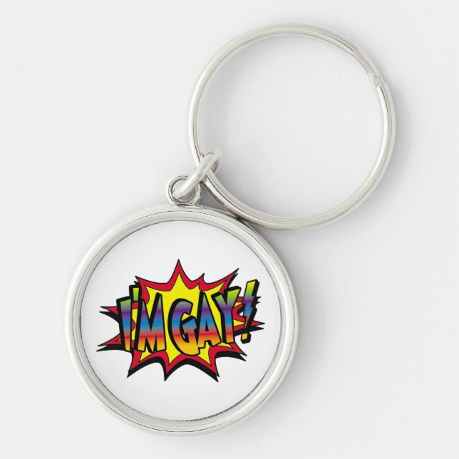 I'm Gay Burst Keychain (Front)