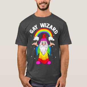 Im Gay  Men Boyfriend Gift Rainbow Wizard LGB T-Shirt