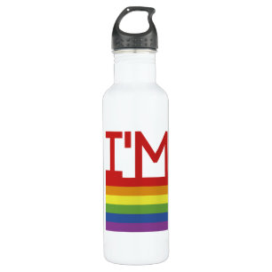 I'm Gay Rainbow Flag 710 Ml Water Bottle
