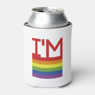I'm Gay   Rainbow Flag Can Cooler