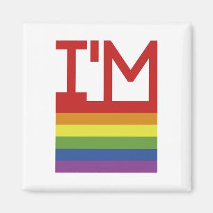 I'm Gay Rainbow Flag Magnet