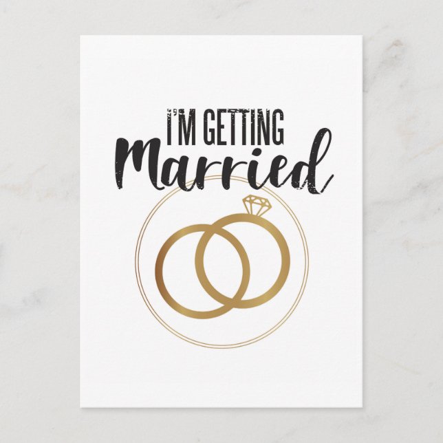 I'm Getting Married Postcard (Front)