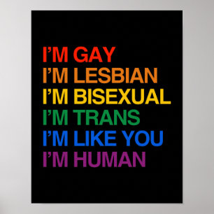 I'M GLBT I'M HUMAN POSTER