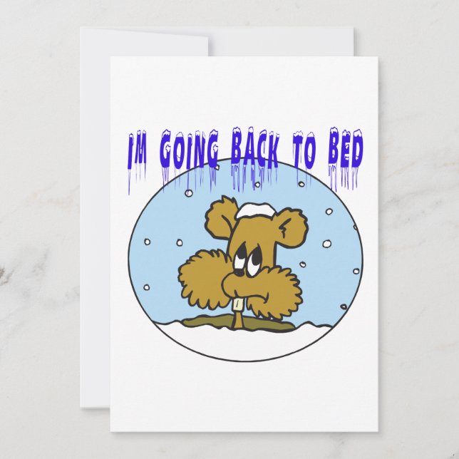 Im Going Back To Bed Invitation (Front)