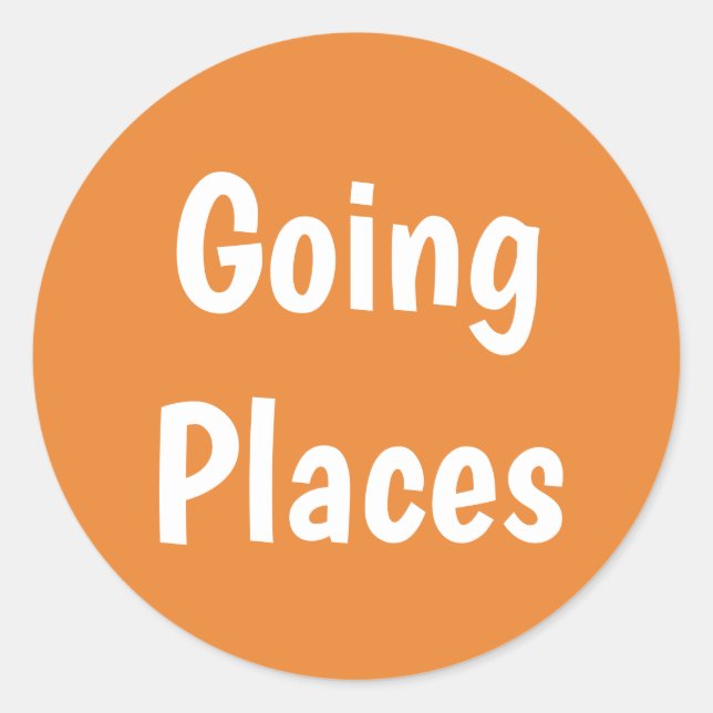 I'm going on a trip ✈️ and take my suitcase with m classic round sticker (Front)