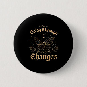 Im Going Through Changes, Vintage Gothic Bat 2 Inch Round Button