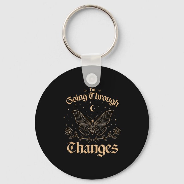 I'm Going Through Changes, Vintage Gothic Bat  Keychain (Front)