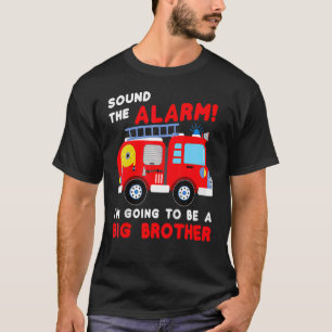 Im Going To Be A Big Brother  Firetruck Baby Revea T-Shirt
