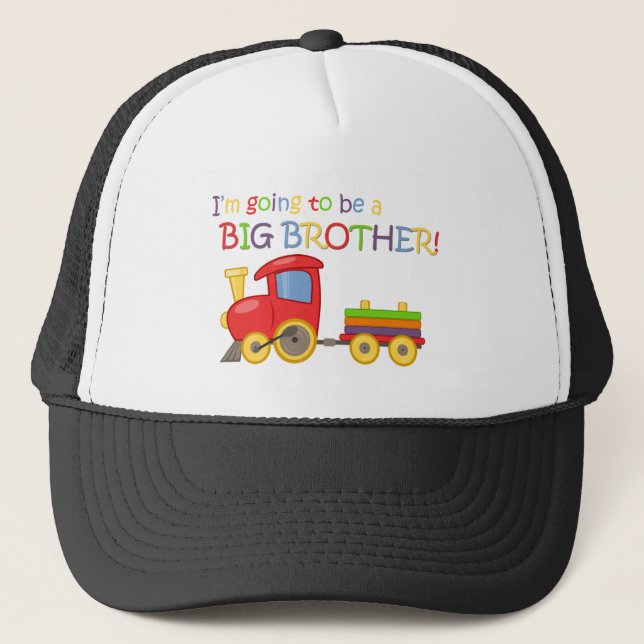 I'm going to be a big brother! trucker hat (Front)